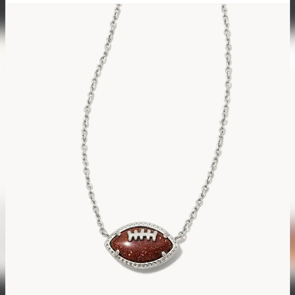 Kendra Scott Football Necklace | Silver